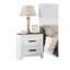 Table de chevet blanche 2 pour la chambre à coucher - table de chevet moderne à assemblage pratique