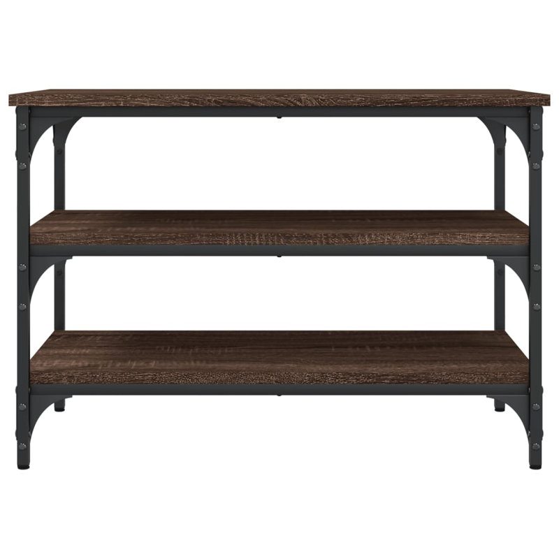 Storage Bench, Brown Oak Look