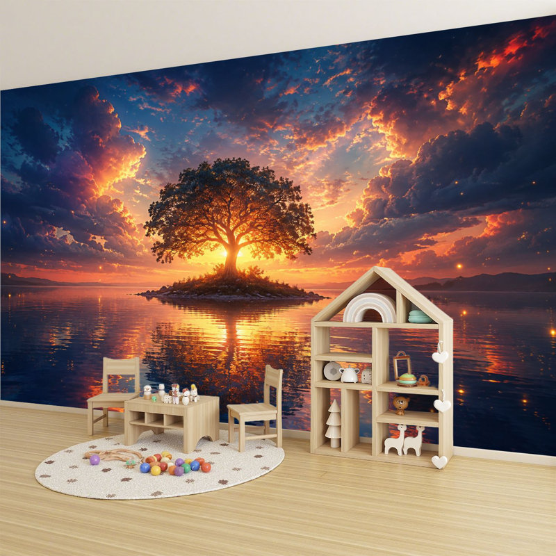 Papier peint adhésif auto-adhésif moderne pour la chambre à coucher L 69 po x l 96 po Peel and Stick