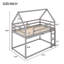 Lit simple superposé simple au-dessus de simple, lit maison avec échelle (lit)-1293018824