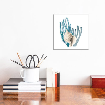 Coral Cove Blue II 1 Piece Wrapped Canvas Wall Art