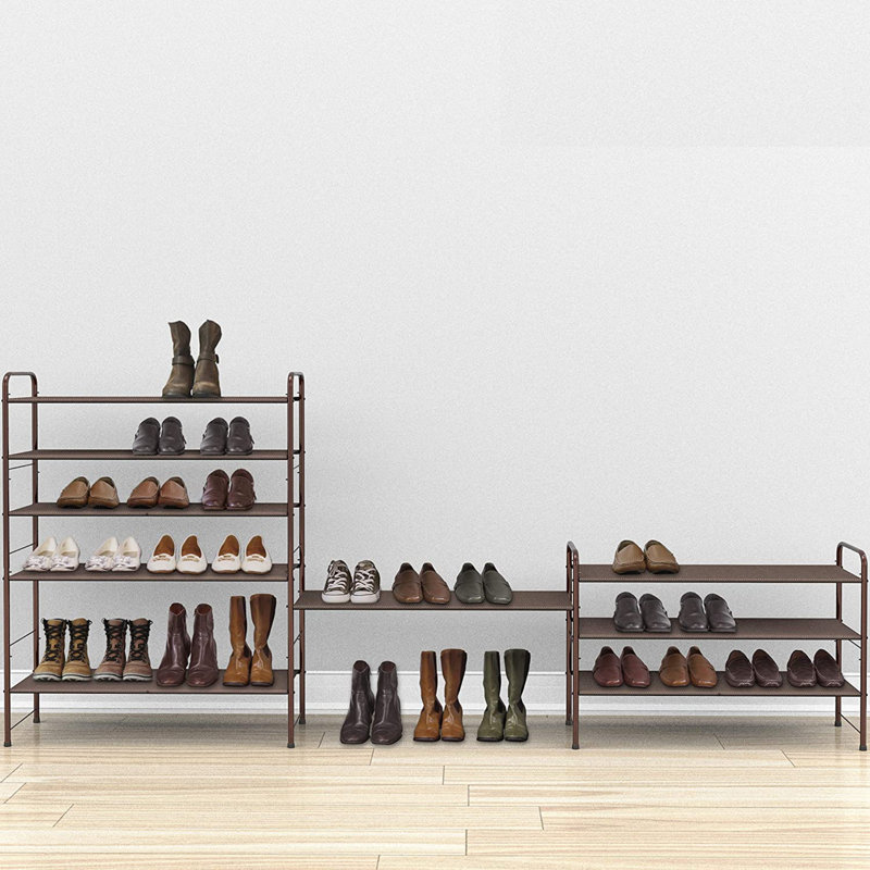 20 Pair Stackable Shoe Rack, Bronze