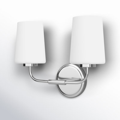 Fitz 2 Light Frosted Dimmable Vanity Light