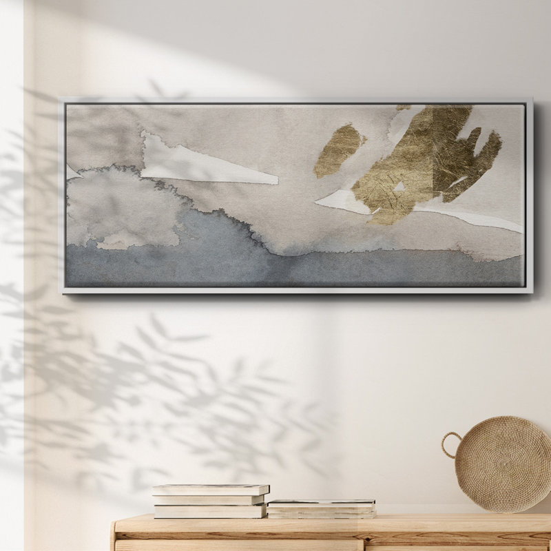 Aquarelle sur toile dorée I