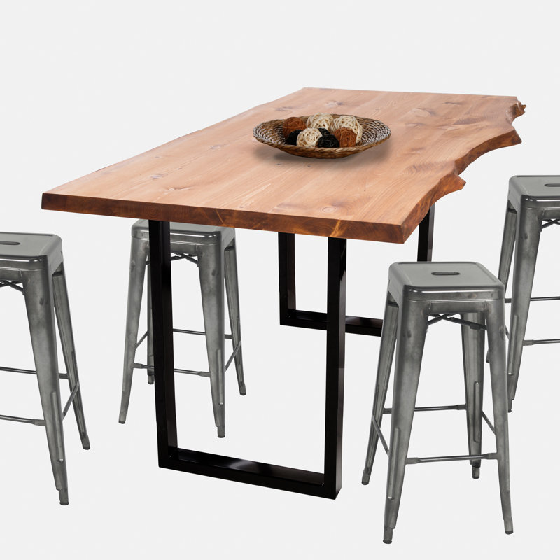 Base de table Live Edge Timber Co., Noir, noir, noir, noir