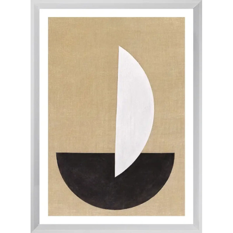 Geometry 3 Contemporary Abstract - Single Picture Frame Print, 187.452 cm H x 136.652 cm W, Matt White