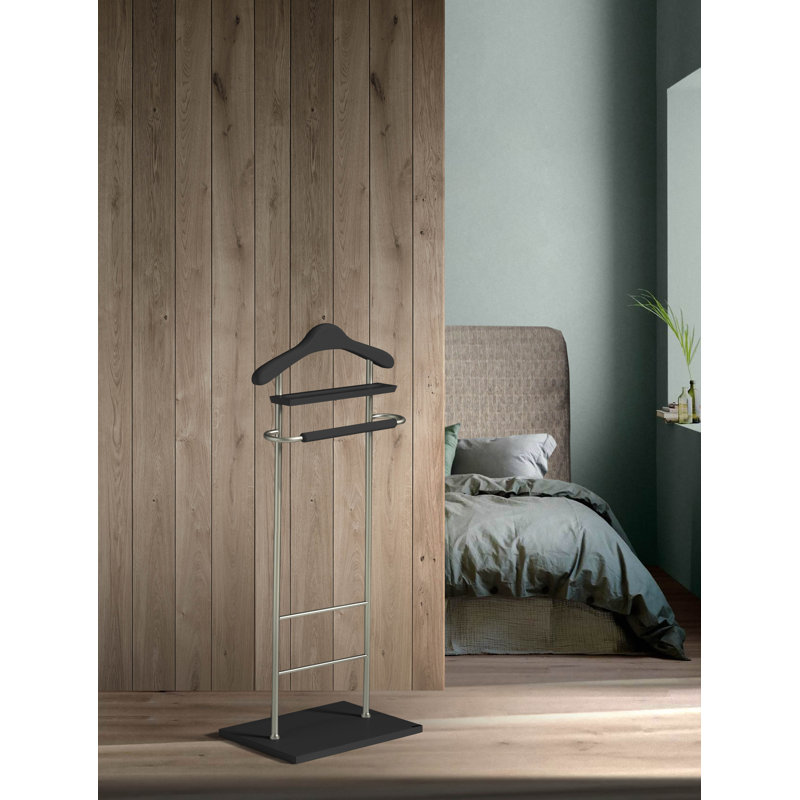 Beeks Freestanding Valet Stand, Black