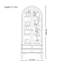 Vitrine arquée au design rétro français-118349741