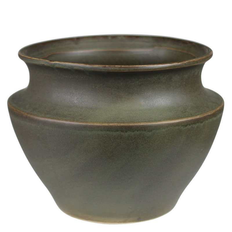 Addison Pot, Ceramic - Sm, Green, 6.25" H x 8" W x 8" D