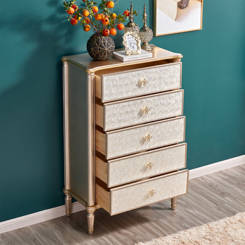 Light Luxury Shell Accent Chest