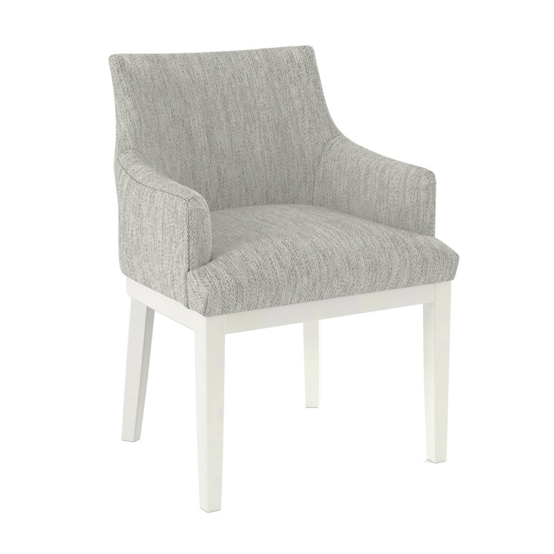 19'' H Upholstered Armchair, White, 61481-73