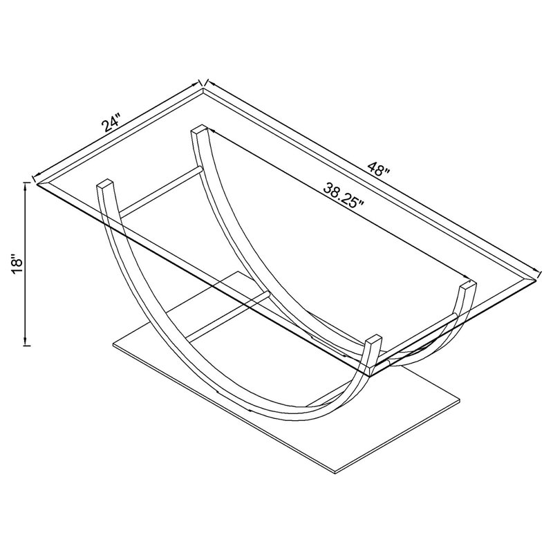 Ensemble de tables basses 2 pièces, H 18,01 po x l 48,01 po x P 24,01 po