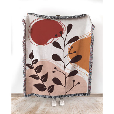 Botanical Art Cotton Throw