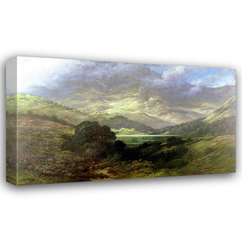 «Scottish Highlands» par Gustave Doré, toile tendue avec châssis, H 24 po x l 17 po