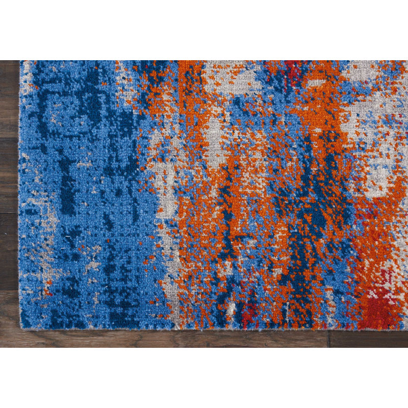 Makela Viscose Abstract Indoor Rug, Rectangle 8'6" x 11'6"
