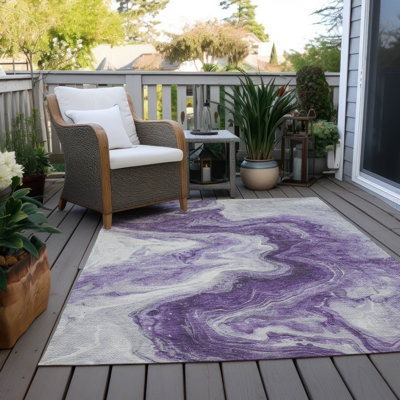 Tapis mauve intérieur / extérieur lavable à la machine Cinead ACN1706