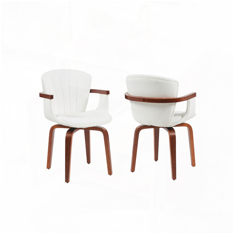 Chaises de salle à manger pivotantes, Blanc