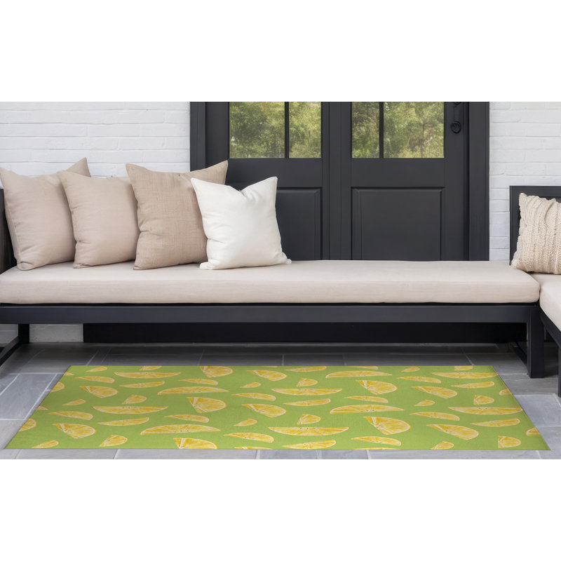 Tapis d'été Summer Lemon, Rectangle 5 pi x 7 pi
