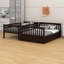 Lit superposé simple au-dessus d'un lit double - Conception convertible avec tiroirs inclus-1747783479