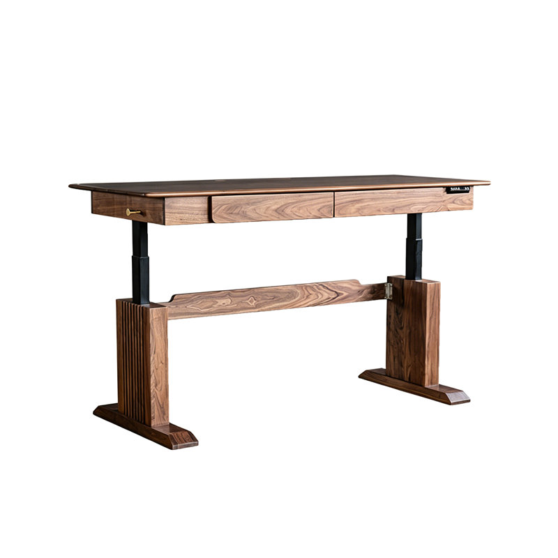 Table de salle à manger haut de gamme à motif en marbre de 82,68 po de style minimaliste en bois massif, table de salle à manger luxueuse et exquise