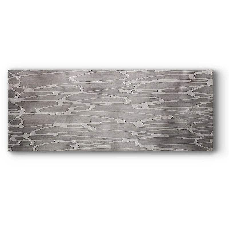 Ardoise abstraite sur toile, H 8 po x l 20 po x P 1,5 po