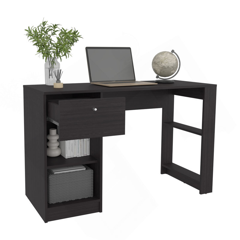 Bureau à 120 tiroirs 120 po Home, Noir