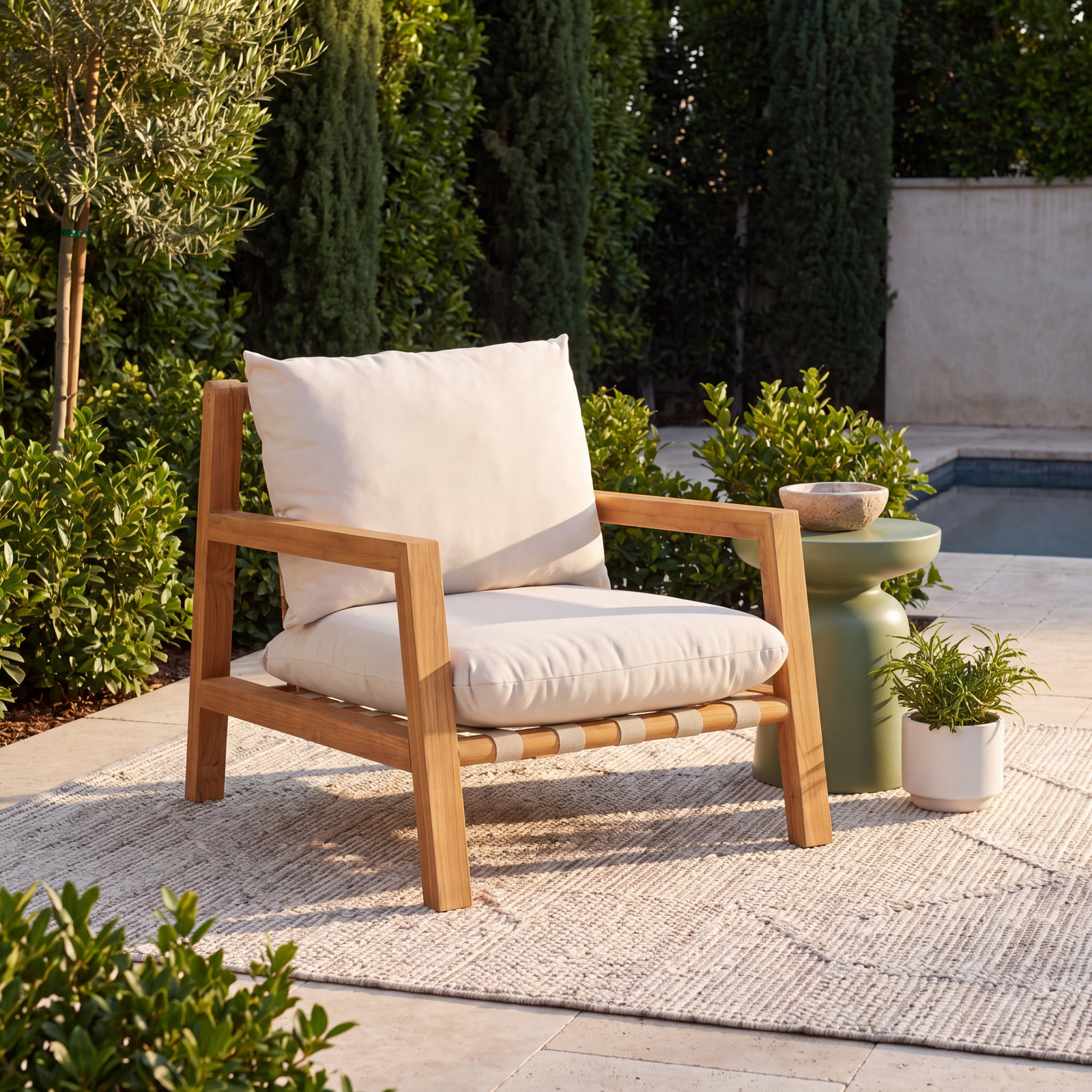 Teak Patio Lounge Chair