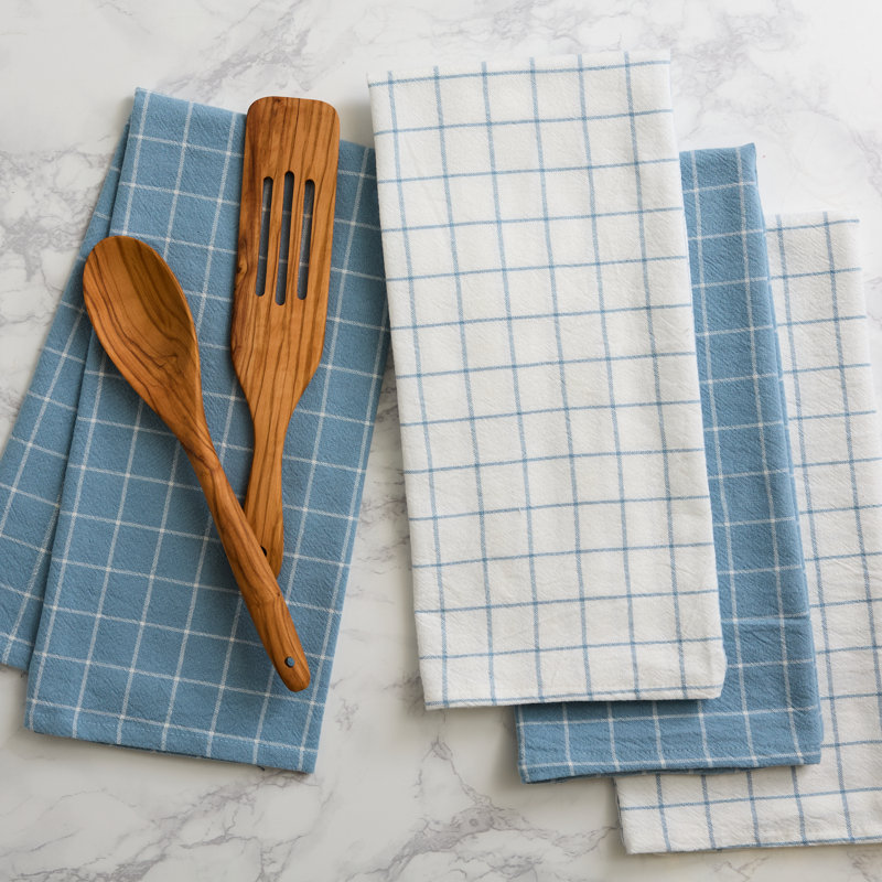 Printed Microfiber Dishtowel Set/4, Blue