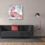  «Flamingo Splash 2» par Annie Warren, art mural sur toile, 37 po x 37 po-1658966823