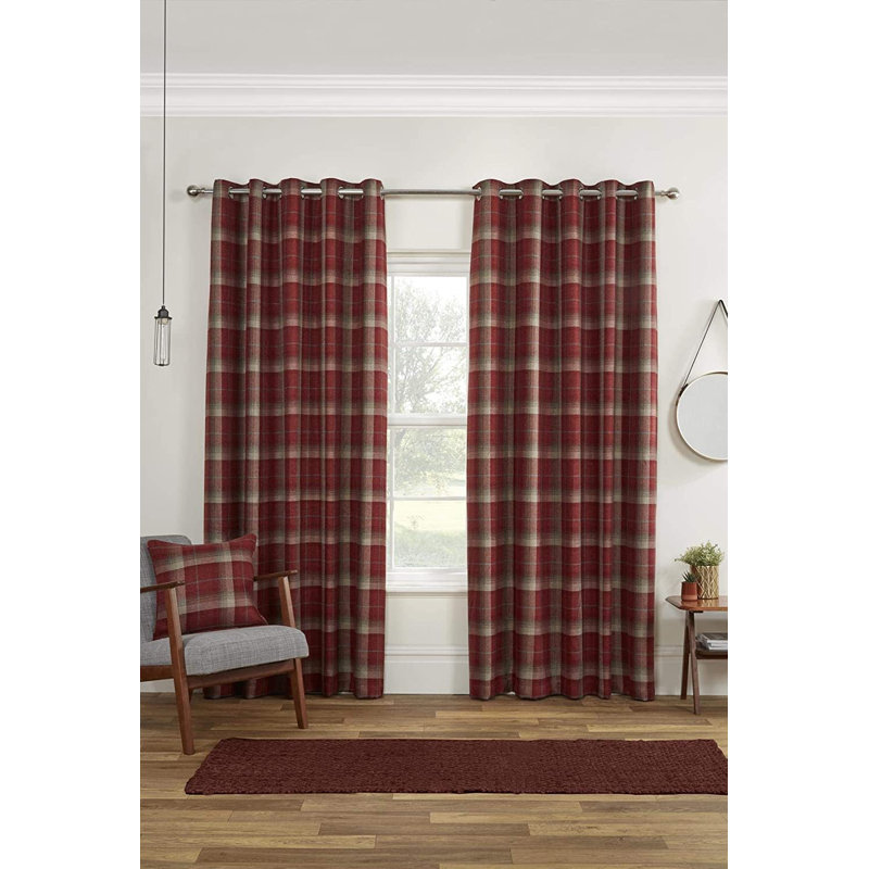 Leatherman Blackout Curtain Pair, 229 W x 229 D cm, Red