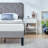 Aldora (Set of 2) Gray Twin Size Upholstered Platform Bed Frame with Adjustable Headboard, No Box Spring Needed-1576754656