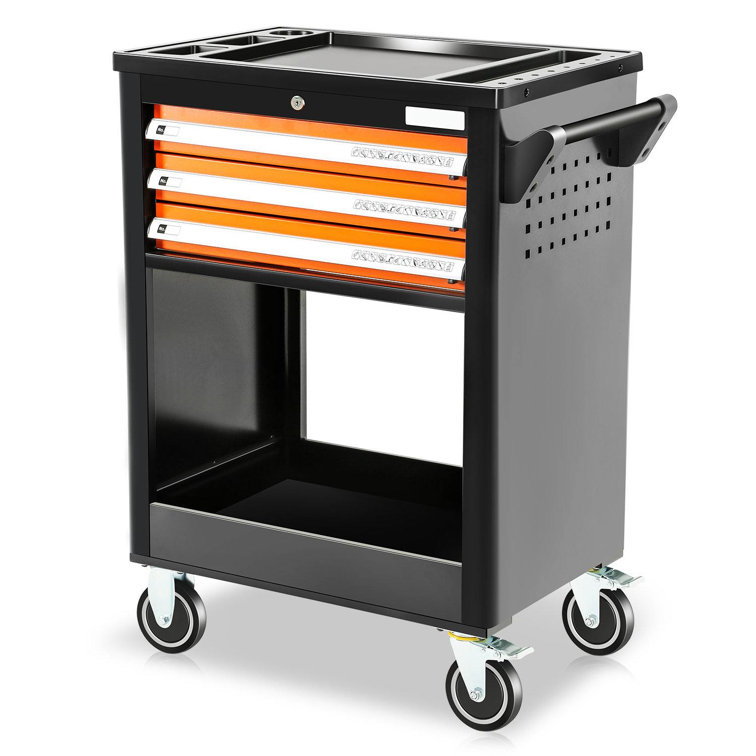 WFX Utility™ 3-Drawer Rolling Tool Chest With Lock, Tool Cart Organizer ...