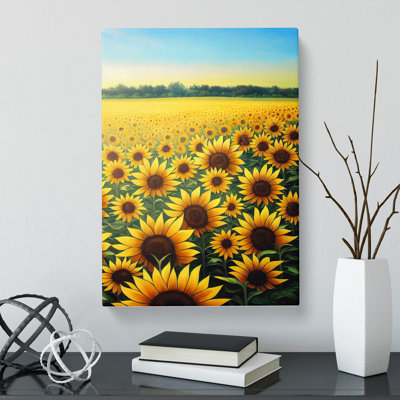 Harrisburg Sunflower Field - Wrapped Canvas