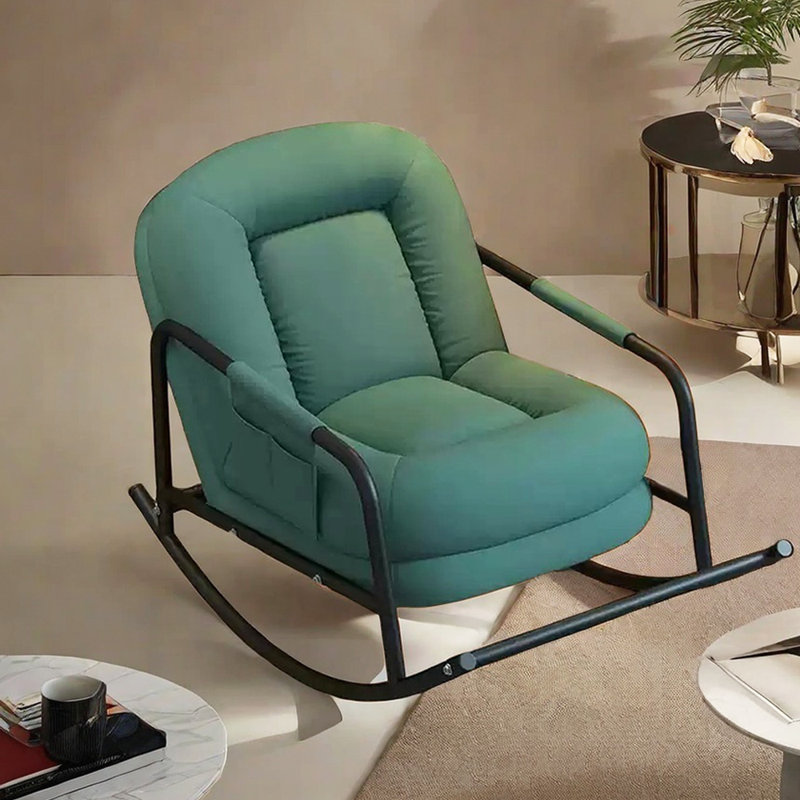 Chaises berçantes réglables avec poches de rangement, Cyan