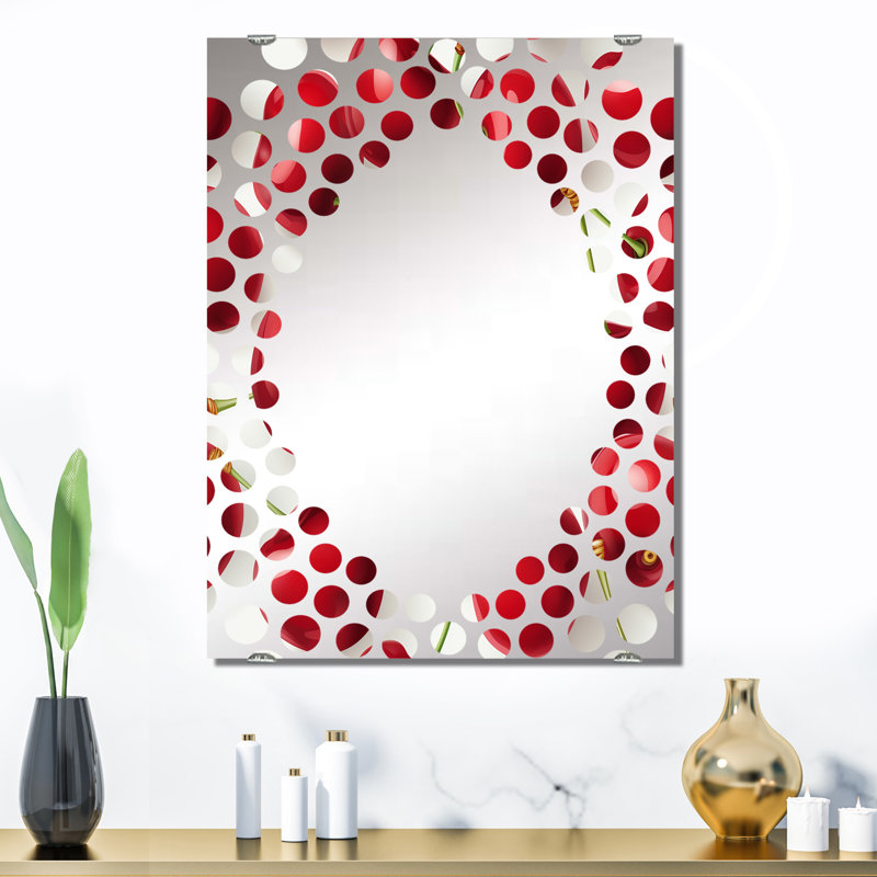 Alcocer - Miroir mural cerise MIR141432, 32 po x 24 po