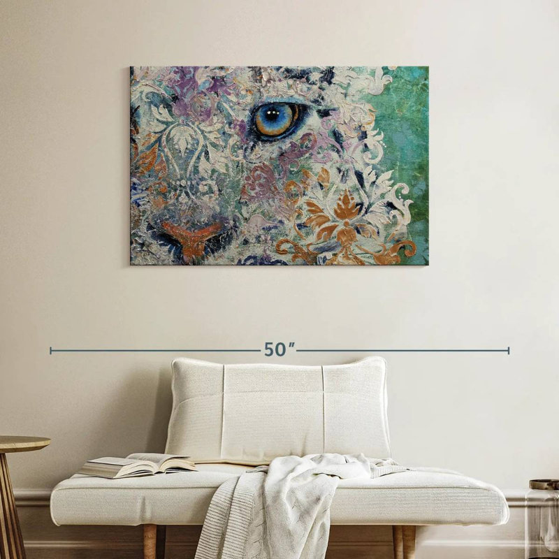 Brampt Royal Snow Leopard, 26" H x 39" W