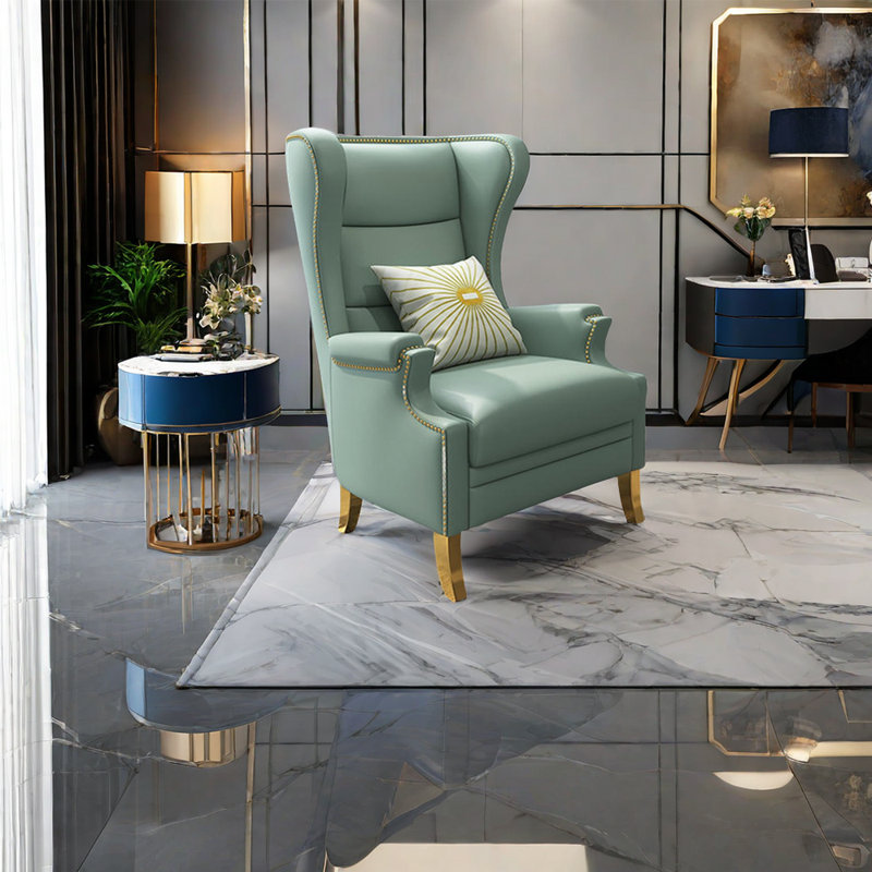 Fauteuil inclinable en similicuir Lages, Similicuir vert