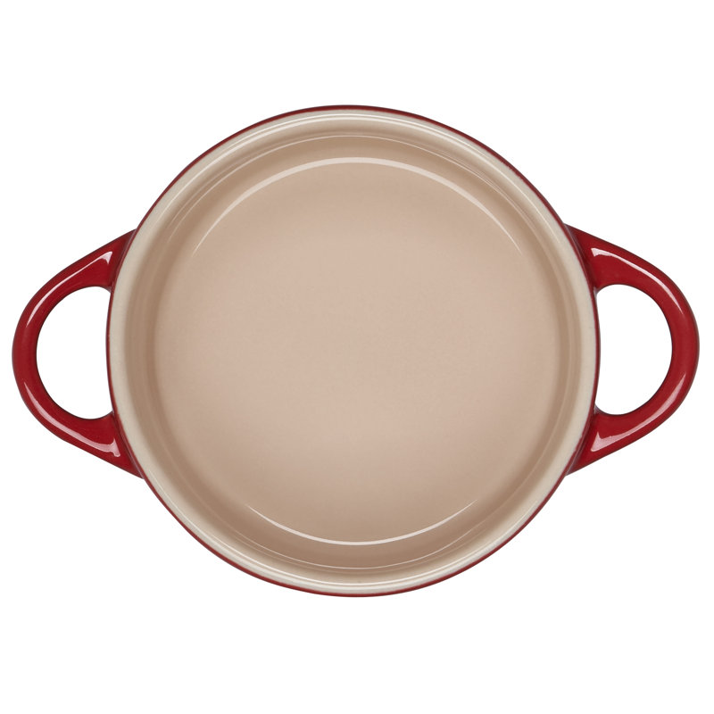 Le Creuset Stoneware Mini Round Cocotte, 8Oz., Cerise