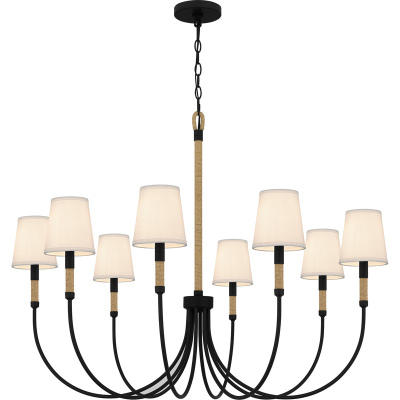 Abdulahi 8-Light Matte Black Chandelier
