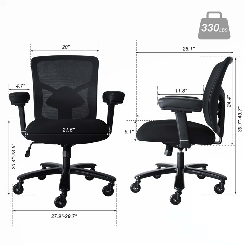 Chaise de travail cylindrique ergonomique en filet