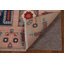 Tapis bleu / rouge / brun en laine noué à la main de conception unique 6 pi 8 po x 9 pi 11 po New Age
