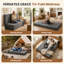 Matelas futon de sol pliable Erament Queen Size de 6 pouces, convertible en lit pliant avec poignées, fond antidérapant et housse capitonnée amovible pour chambre d'amis, camping et dortoir