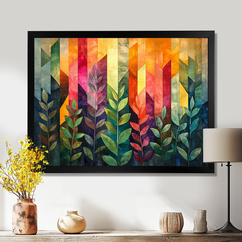 Jacquin - Floral Canvas Art Print, Noir, noir, noir, noir, H 12 po x l 20 po, Floater Framed