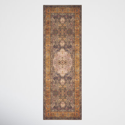 Miko Soft Power-Loomed Oriental Area Rug with Distressed Medallion by Jaipur Living