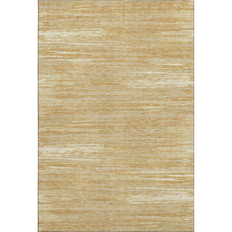 Premium Machine Washable Prisco Gold Rug