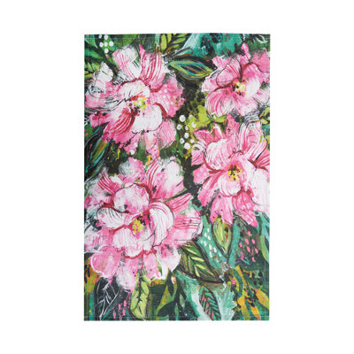 Torchon imprimé pivoine