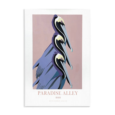 Plaque murale Paradise Alley Pelican Trio, design par Jadei