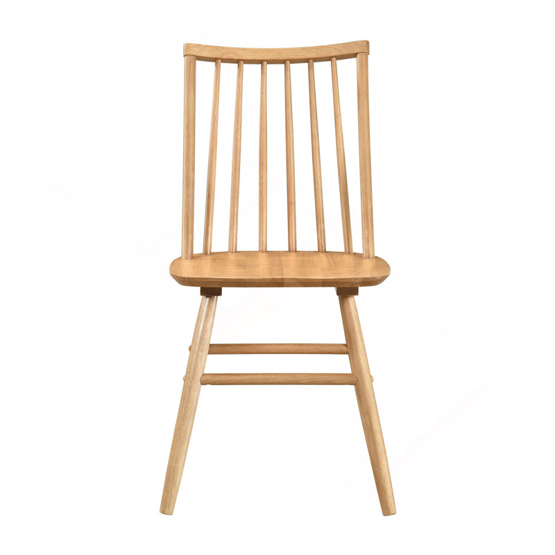 Chic ensemble de 2 chaises d'appoint à dossier courbé chic en bois Windsor