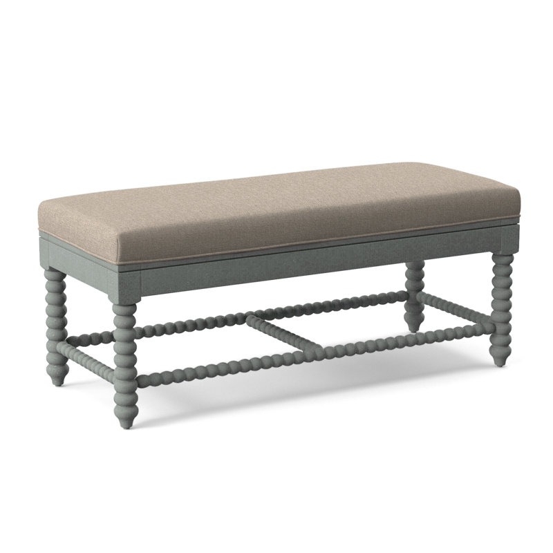 Louisa Bench, Basic Grey; 0317-83, Nickel Finish