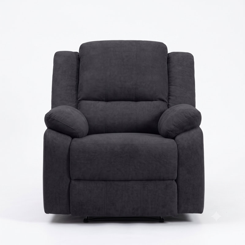 Fauteuil inclinable inclinable - Fauteuil inclinable simple en microfibre moderne, Noir